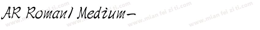 AR Roman1 Medium字体转换